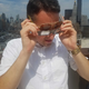 Patrick, attempting to view the solar eclipse.